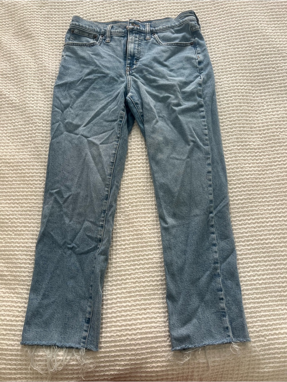 J. Crew Light Blue Cropped Straight-Leg Jeans